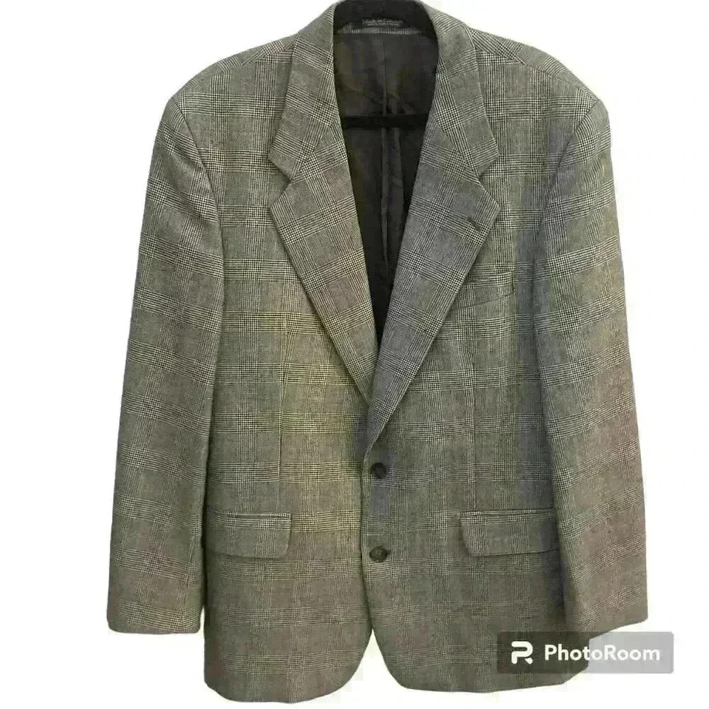 Blazer Sportscoat 100% Virgin Wool size 42 R 42R Two Button Placket